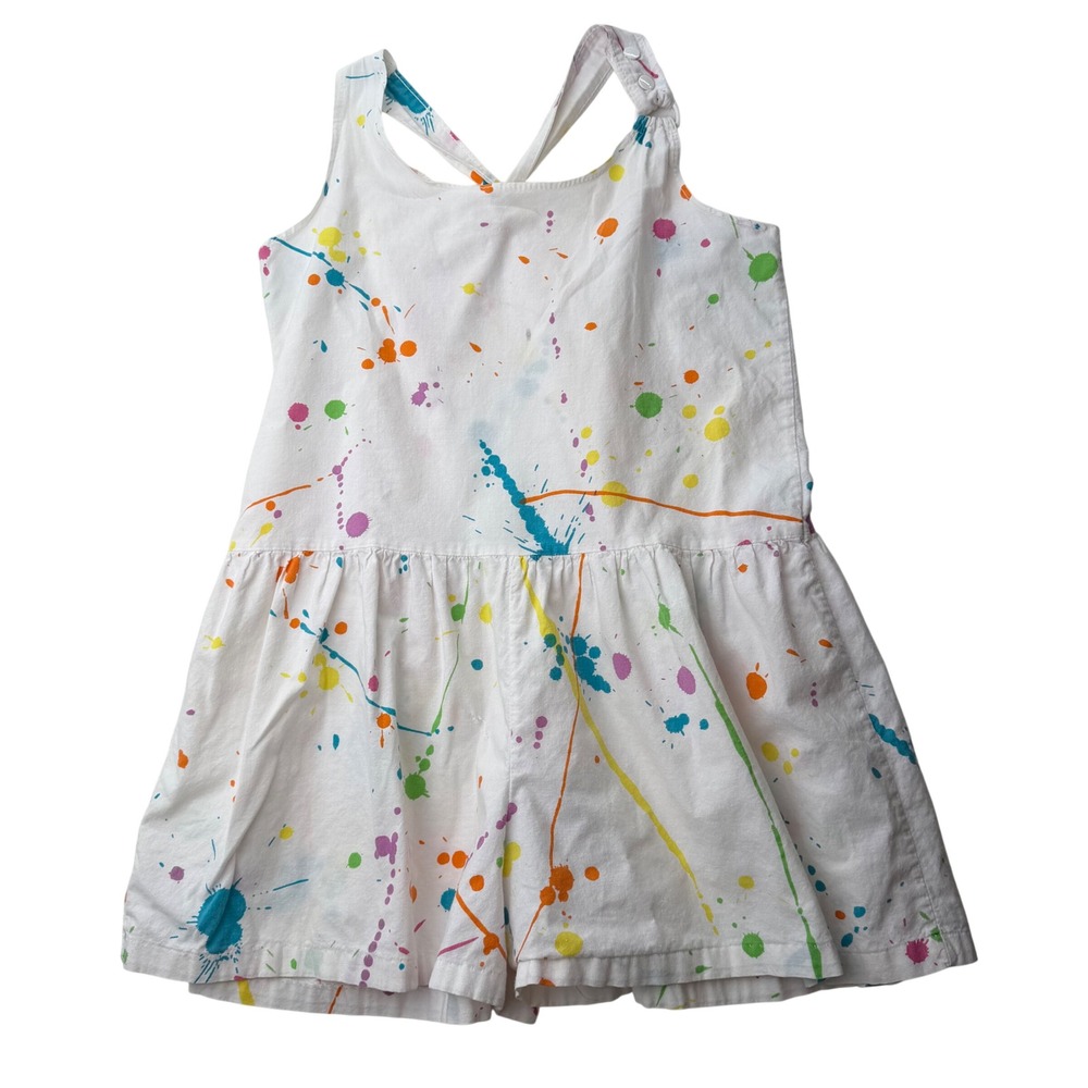 Vintage Our Girl Health-tex Kids Romper Paint Splatter Kidcore Retro‎ 8